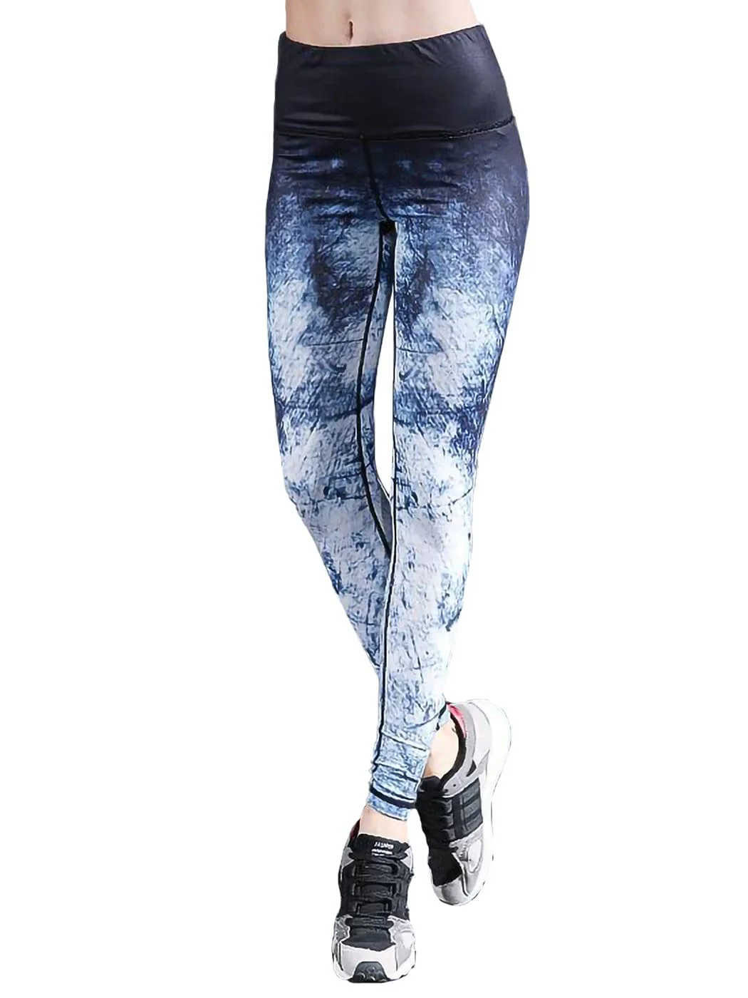 High Waist Printed Yoga Pants Full-Length Workout Fitness Leggings - Image 13
