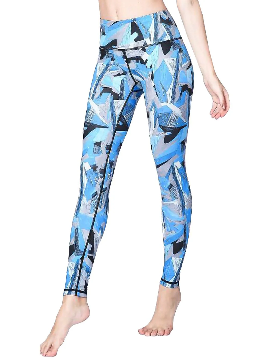 High Waist Printed Yoga Pants Full-Length Workout Fitness Leggings - Image 7