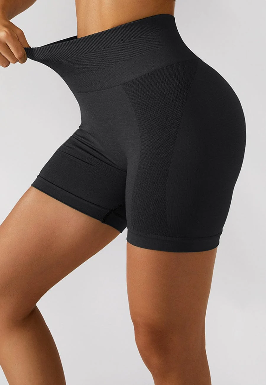 High Waist Side Mesh Active Shorts - Image 3