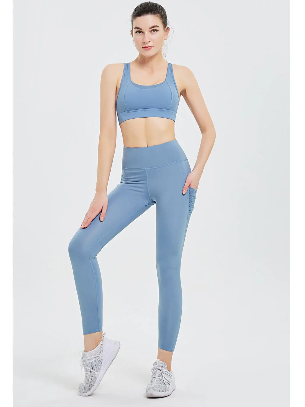 High Waist Yoga Pants with Pockets Tummy Control Leggings - Image 6