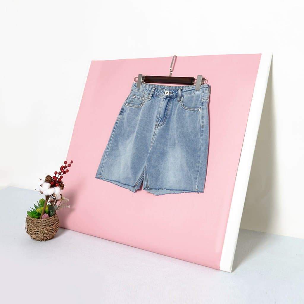 High Waisted Bermuda Denim Shorts - Image 10