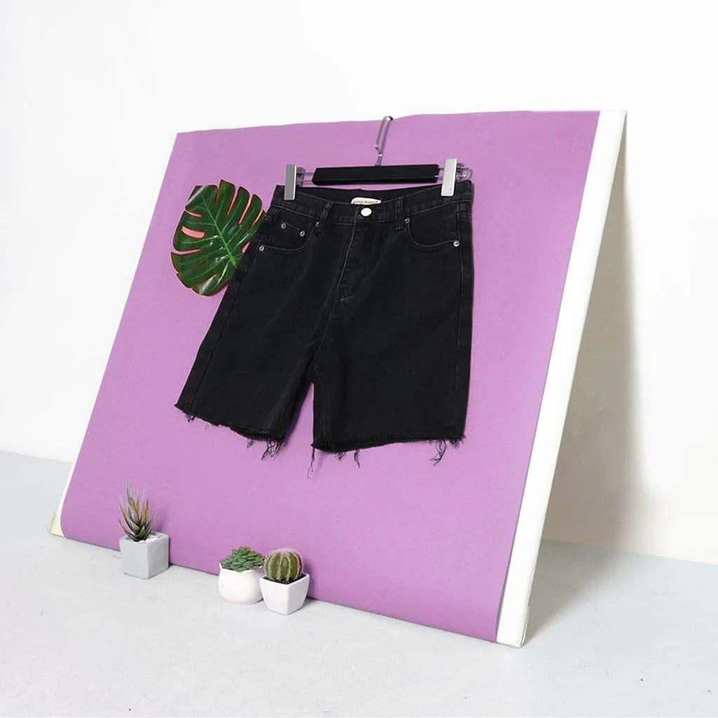 High Waisted Bermuda Denim Shorts - Image 8