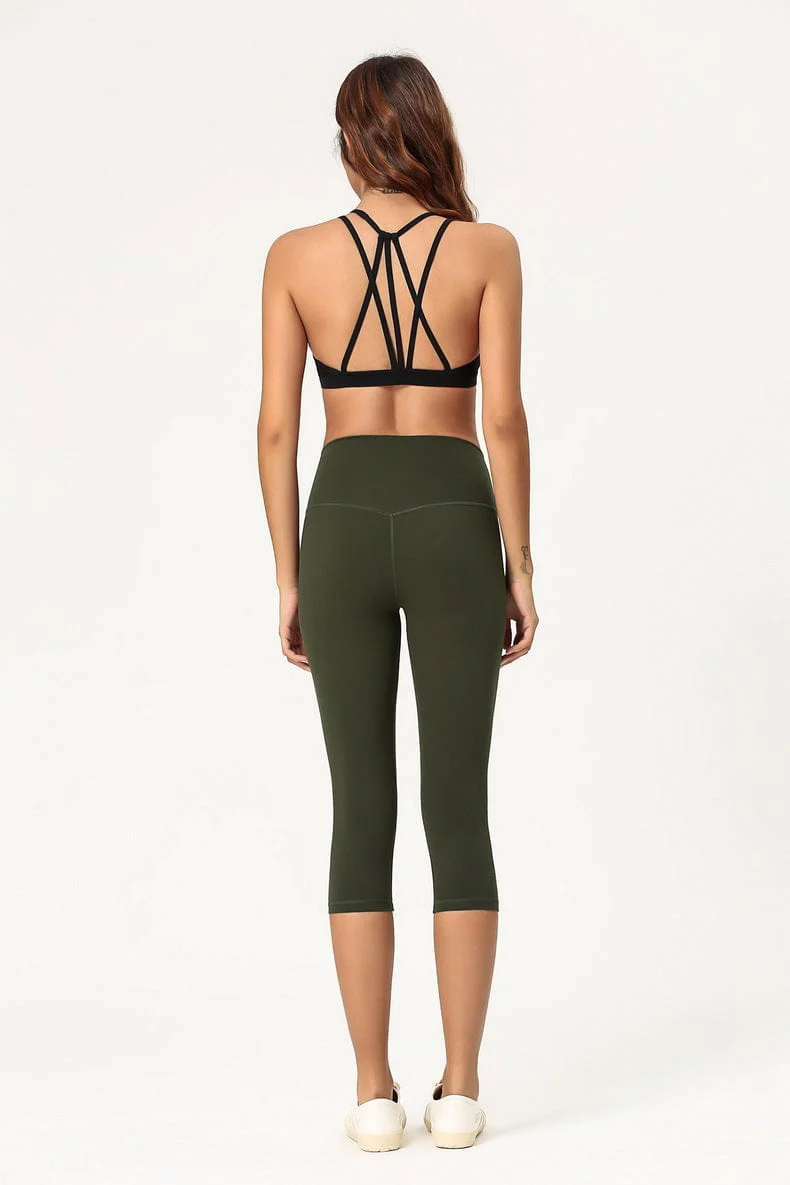 High Waisted Cropped Fitness Leggings - Image 13