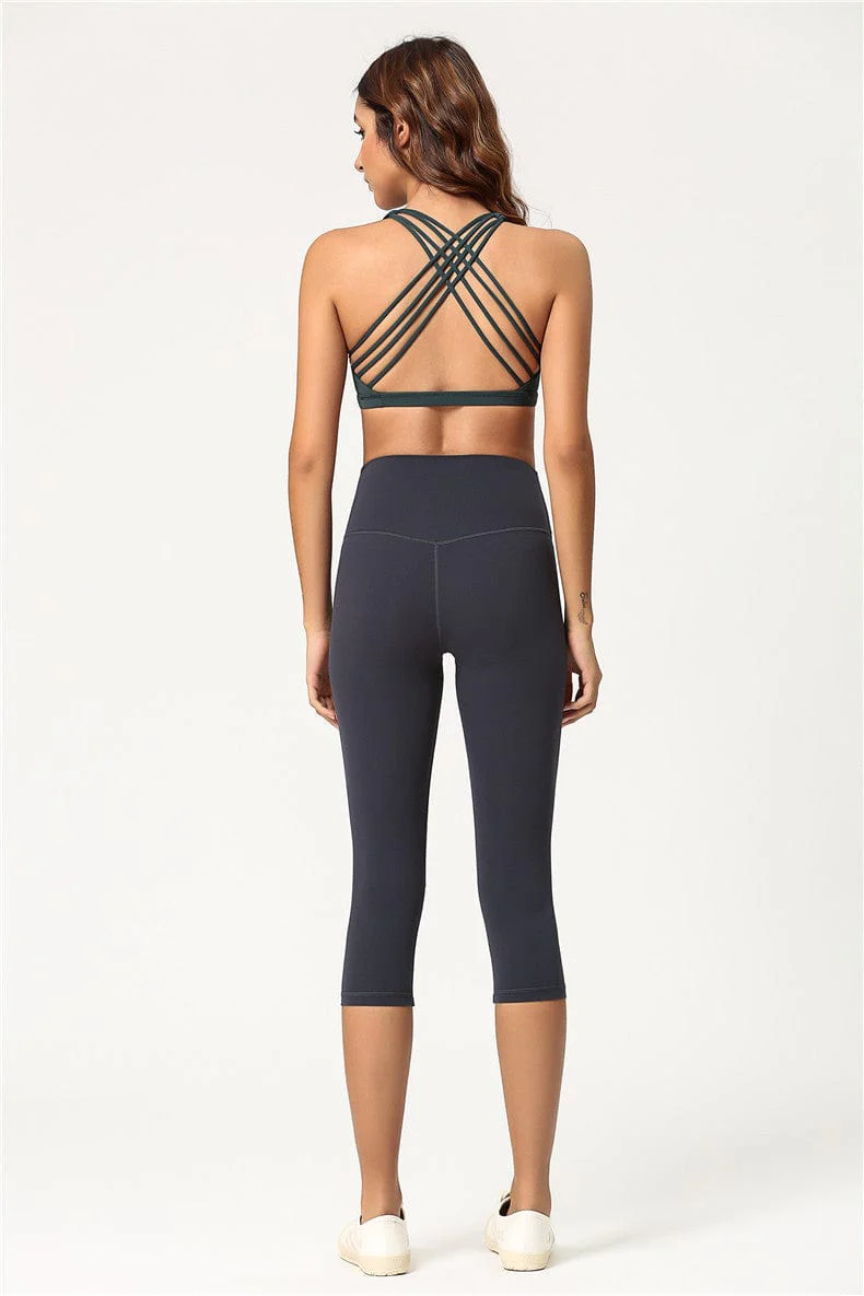 High Waisted Cropped Fitness Leggings - Image 15
