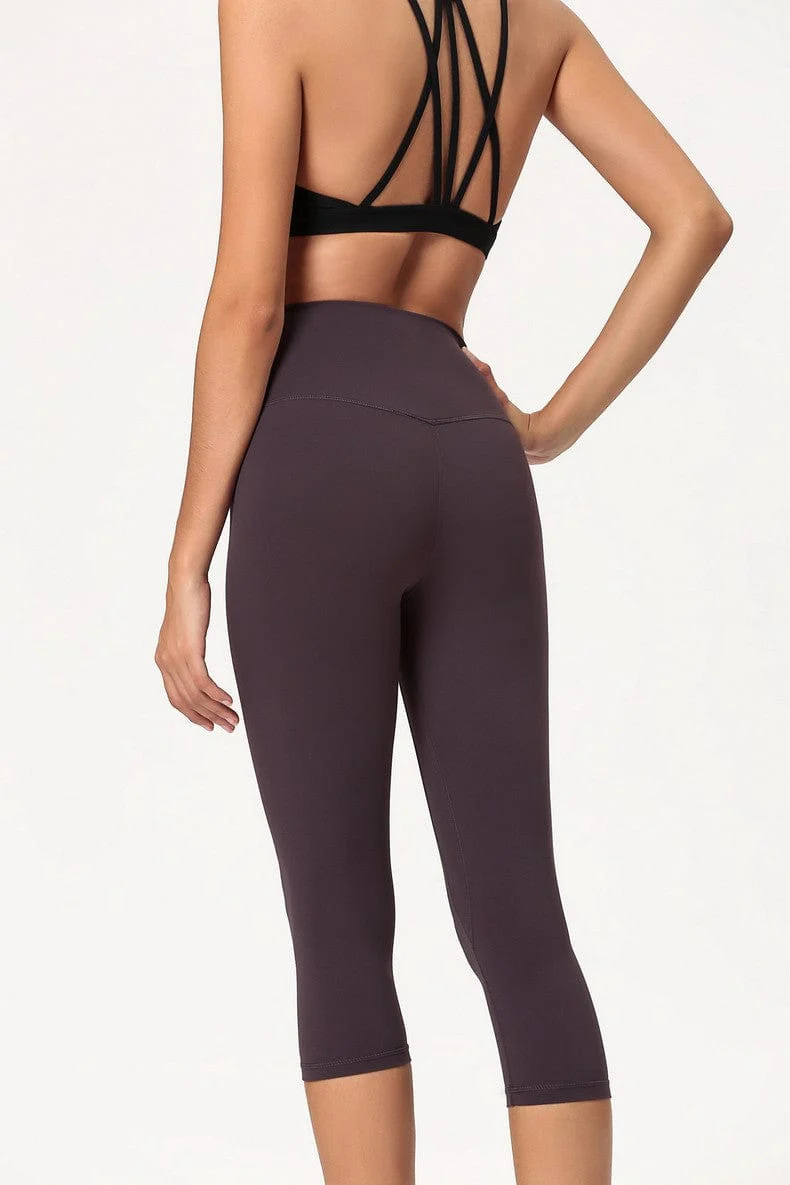 High Waisted Cropped Fitness Leggings - Image 17
