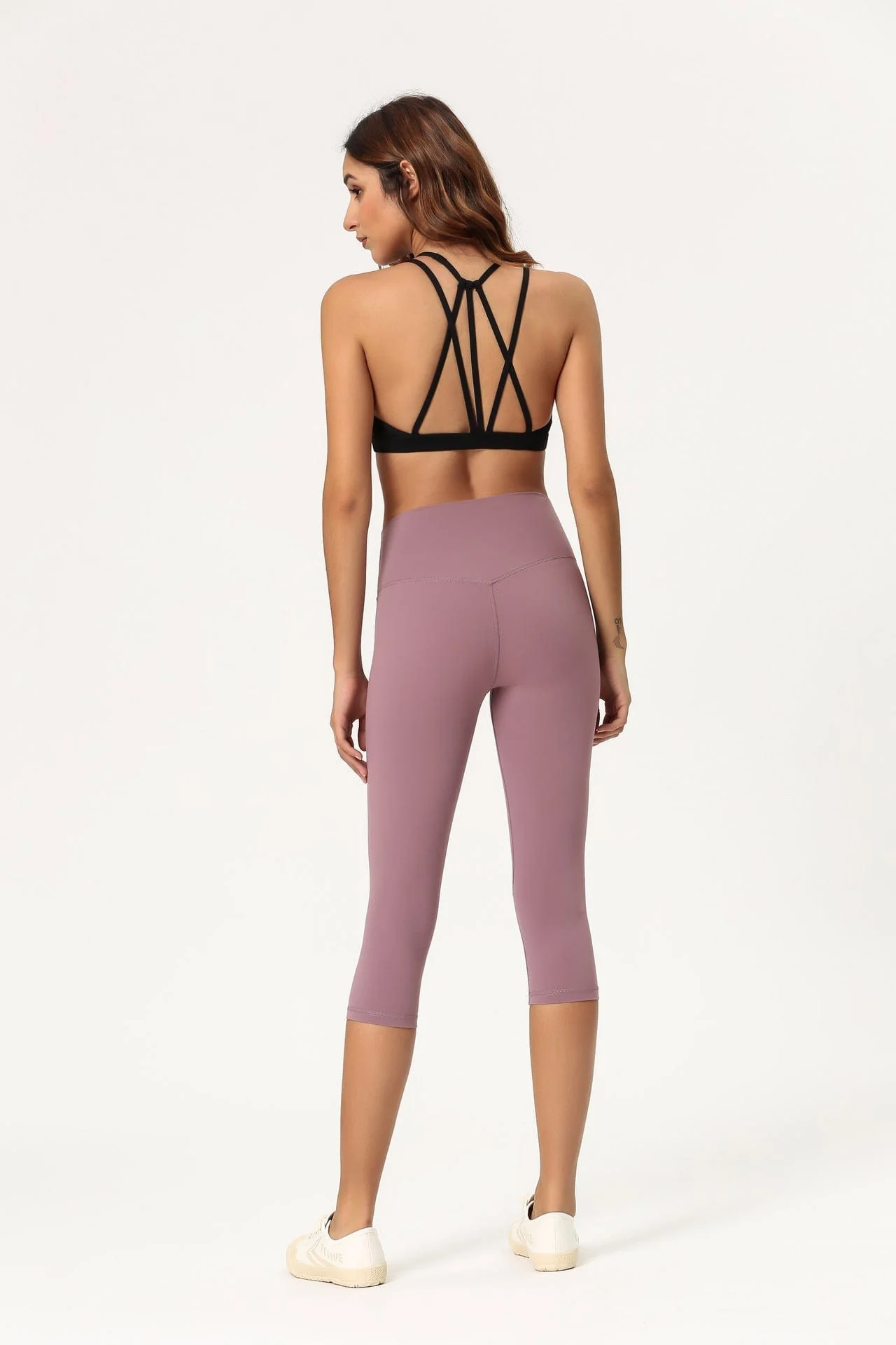 High Waisted Cropped Fitness Leggings - Image 2