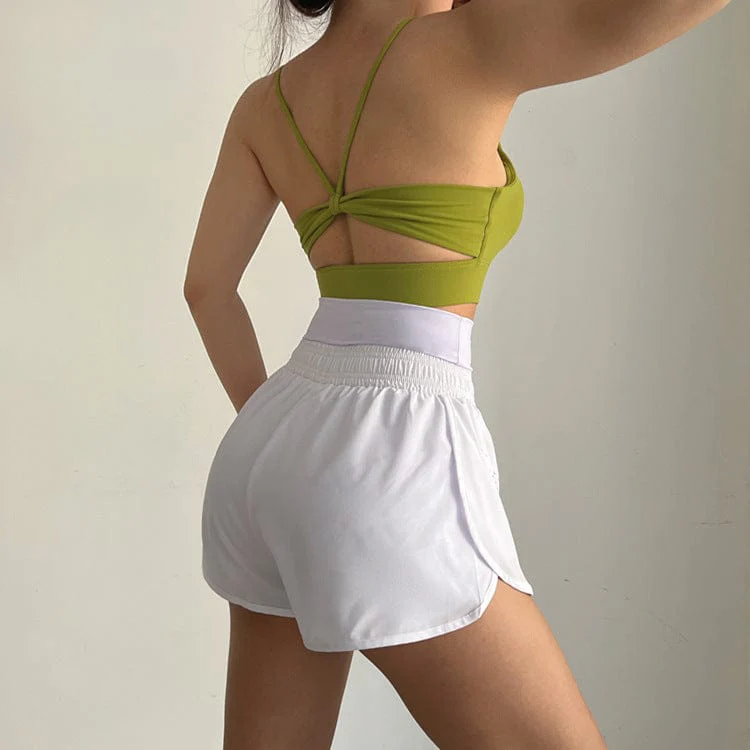 High Waisted Lined Active Shorts - Image 2