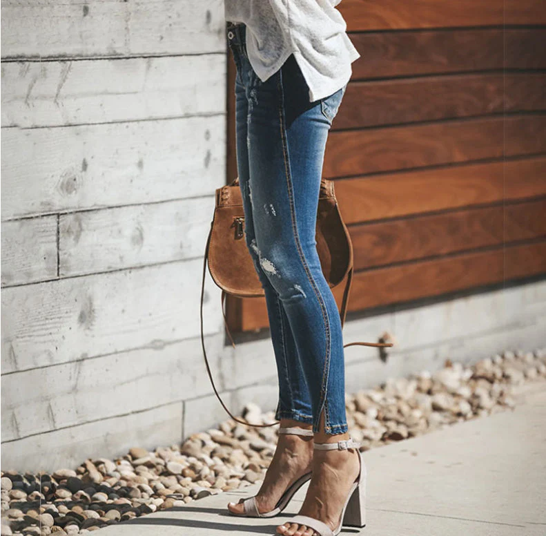 High Waisted Ripped Jeans - Image 5