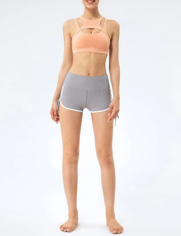 High Waisted Shorts with Adjustable Strings - Image 2