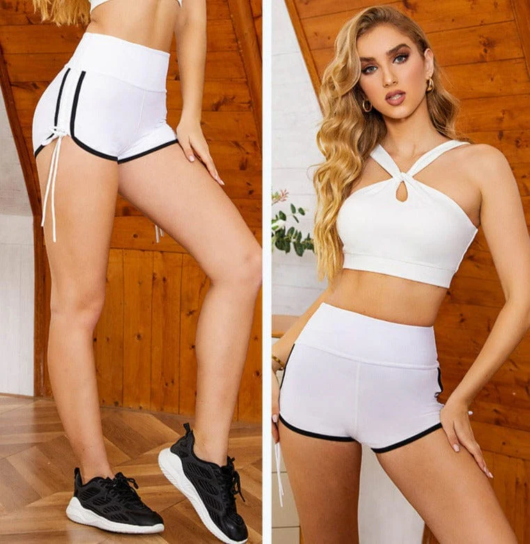 High Waisted Shorts with Adjustable Strings - Image 28