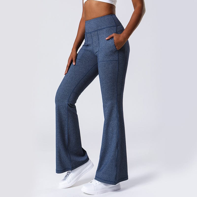 Hip Sculpting High Rise Flared Yoga Pants with Pockets - Image 12