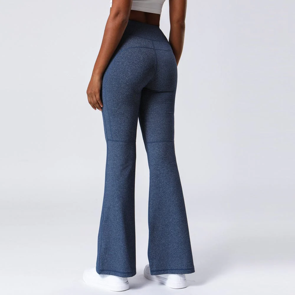 Hip Sculpting High Rise Flared Yoga Pants with Pockets - Image 8
