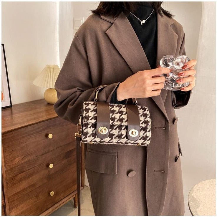 Houndstooth Twist Lock Bag - Image 2