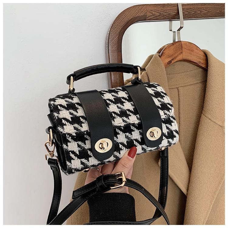 Houndstooth Twist Lock Bag - Image 5