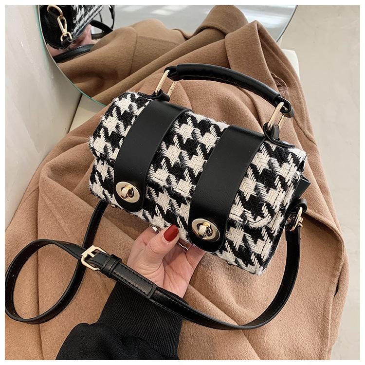 Houndstooth Twist Lock Bag - Image 8