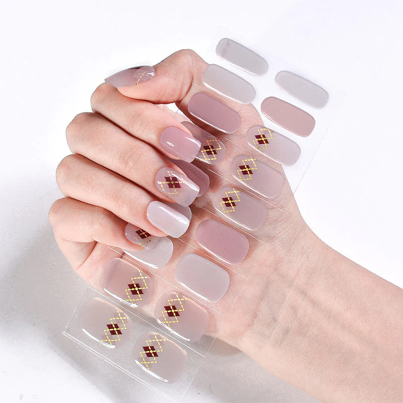 Internet Celebrity Semi-baked Gel Nail Sticker Waterproof And Durable 3d Paper Patch - Image 25