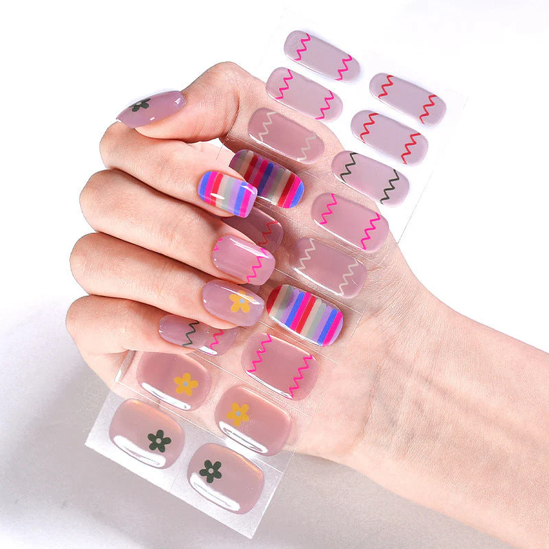 Internet Celebrity Semi-baked Gel Nail Sticker Waterproof And Durable 3d Paper Patch - Image 46
