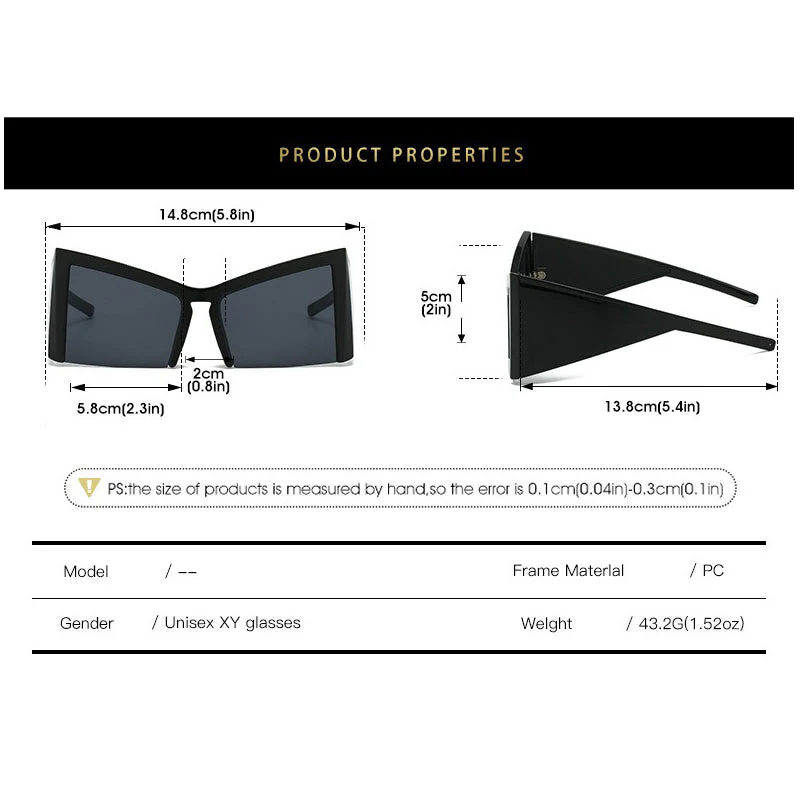 Irregular Semi-Rimless Sunglasses with UV400 Protection - Image 14