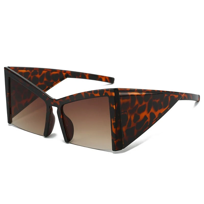 Irregular Semi-Rimless Sunglasses with UV400 Protection - Image 7