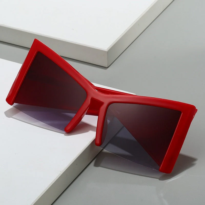 Irregular Semi-Rimless Sunglasses with UV400 Protection - Image 9