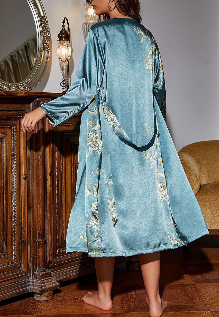 Japanese Floral Print Lounge Set - Image 18