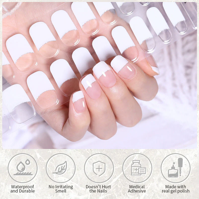 Japanese Style Nail Beauty Gel Stickers Semi-curing French Gel - Image 14