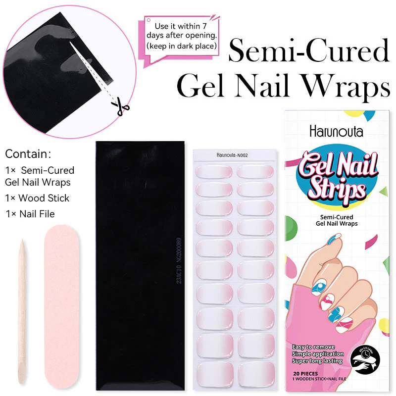Japanese Style Nail Beauty Gel Stickers Semi-curing French Gel - Image 15