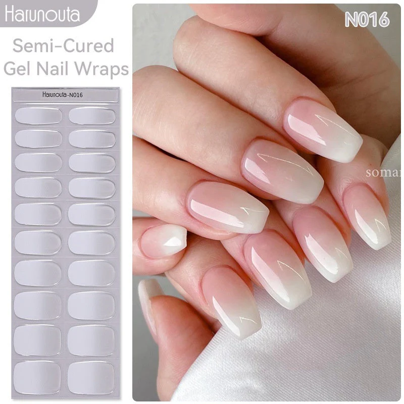 Japanese Style Nail Beauty Gel Stickers Semi-curing French Gel - Image 16