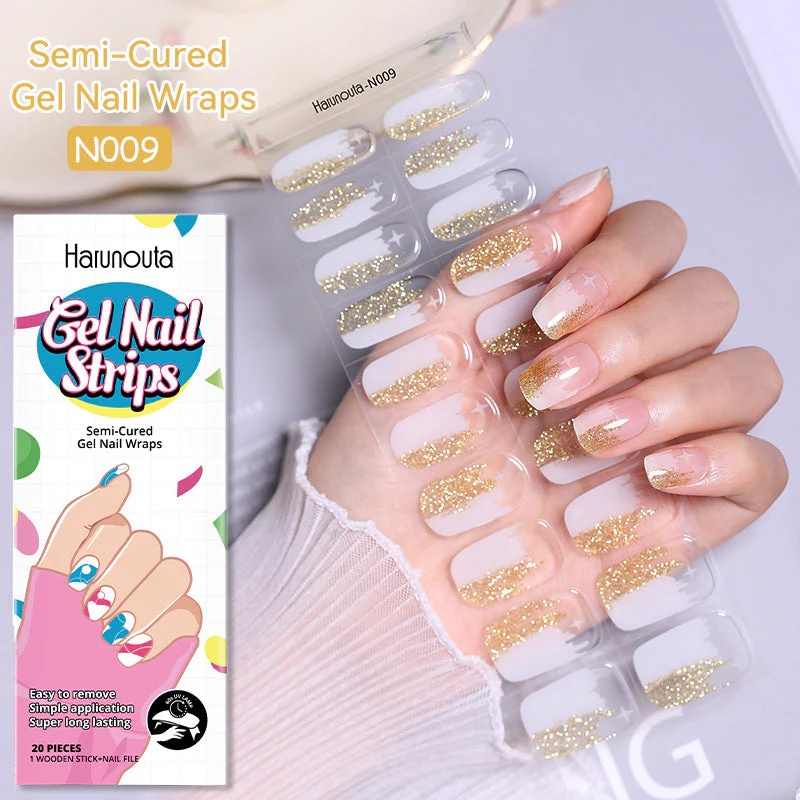 Japanese Style Nail Beauty Gel Stickers Semi-curing French Gel - Image 17