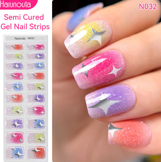 Japanese Style Nail Beauty Gel Stickers Semi-curing French Gel - Image 21