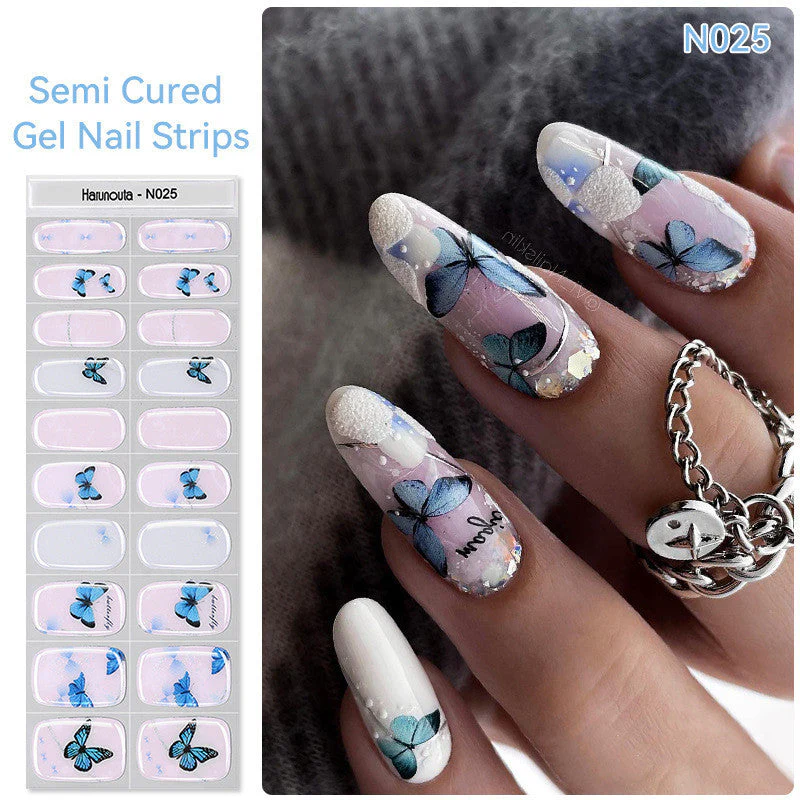 Japanese Style Nail Beauty Gel Stickers Semi-curing French Gel - Image 22