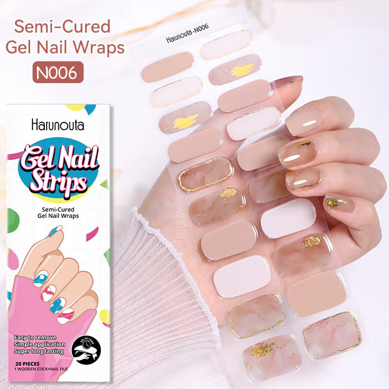 Japanese Style Nail Beauty Gel Stickers Semi-curing French Gel - Image 3