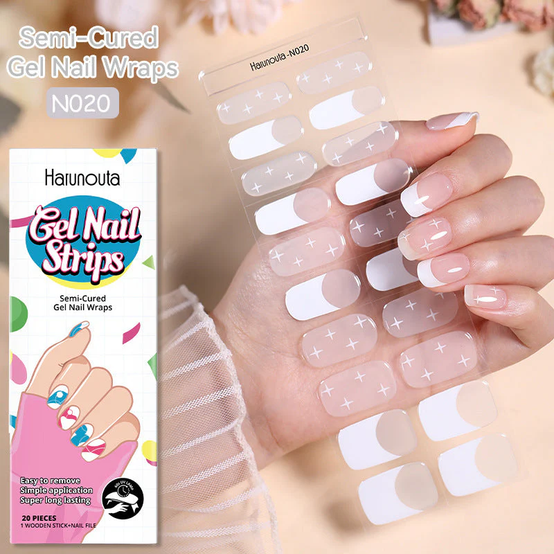 Japanese Style Nail Beauty Gel Stickers Semi-curing French Gel - Image 6