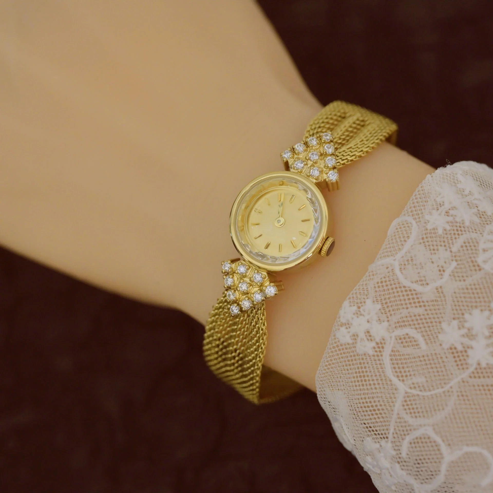 Jewelry Vintage Watches Kaleidoscope Diamond Quartz Watch