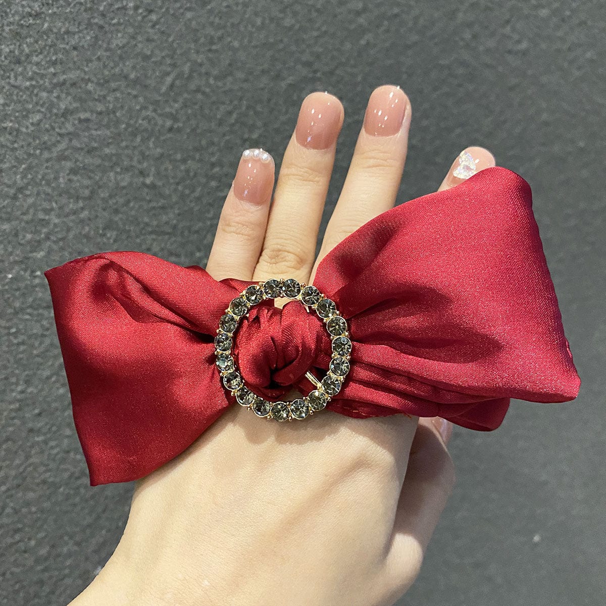 Jumbo Silky Bow Hair Tie - Image 7
