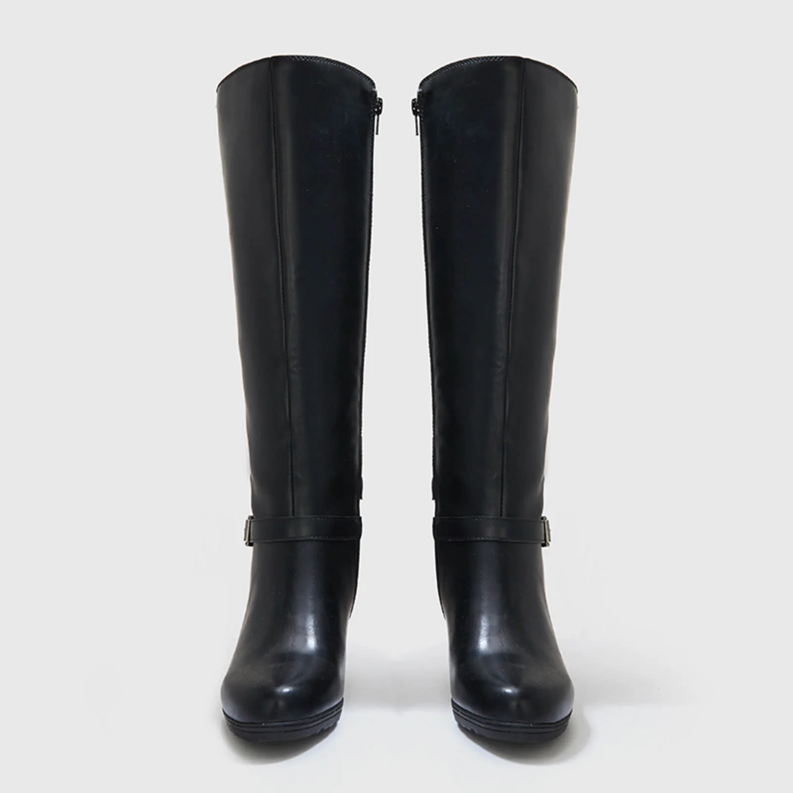 Crocodile Pattern Knee High Boots with Zipper - Image 3