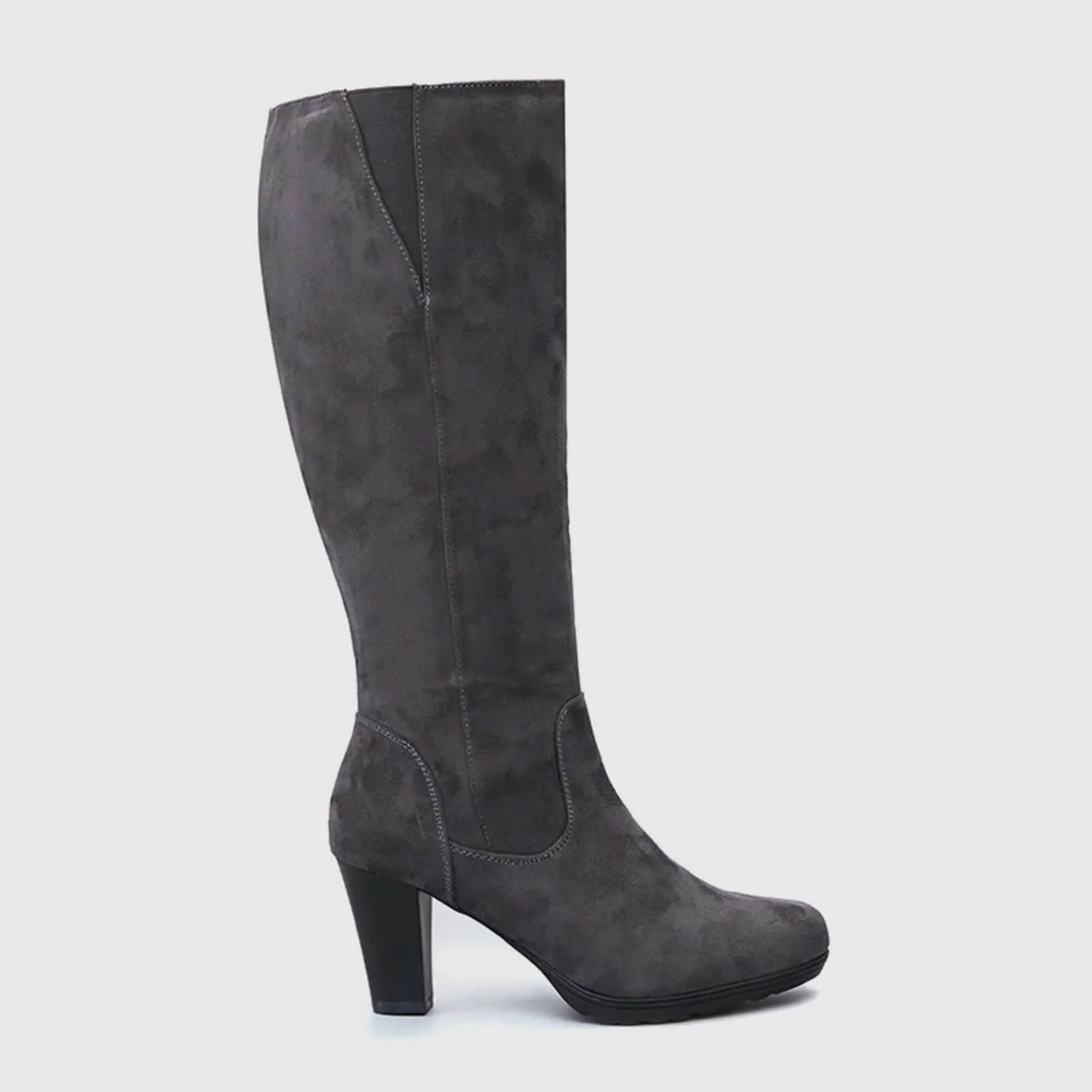 Knee High Boots With Side Zipper - Image 2