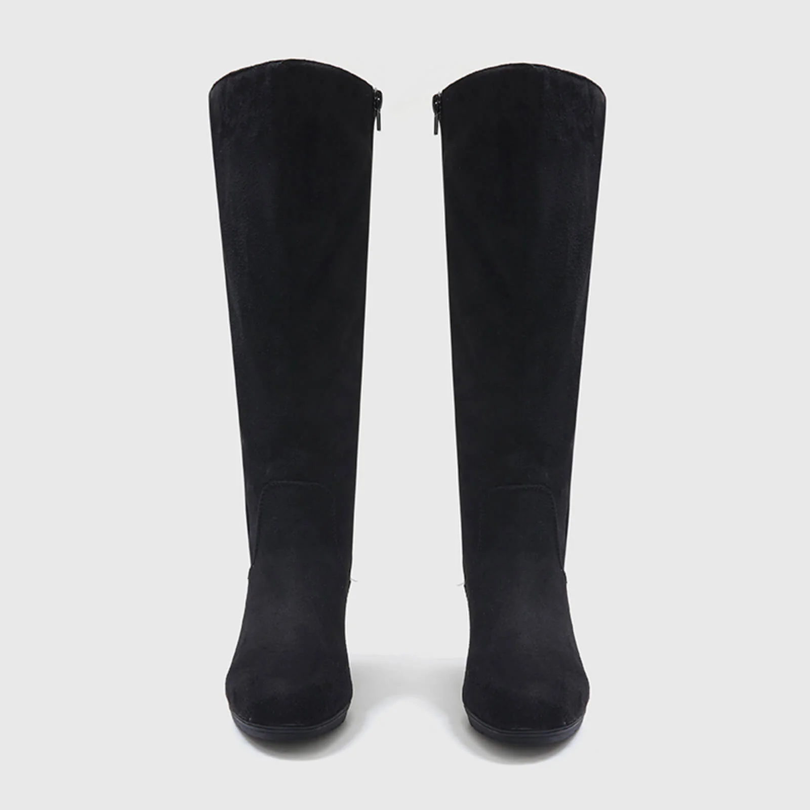 Knee High Boots With Side Zipper - Image 6