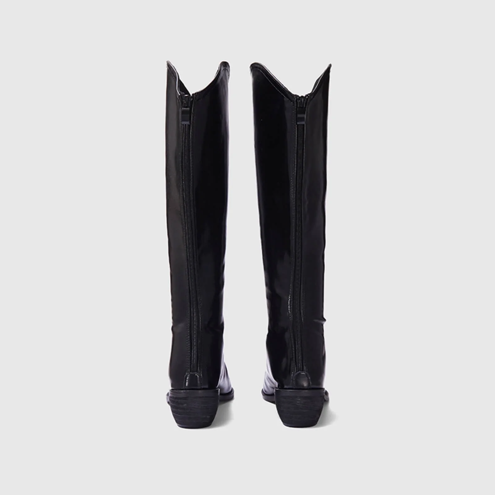 Pull On Cutout Chunky Heel Knee High Boots - Image 10