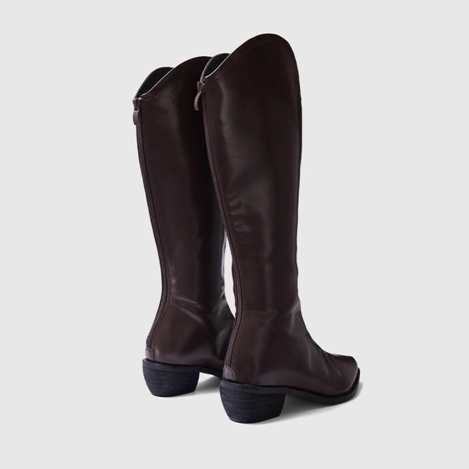 Pull On Cutout Chunky Heel Knee High Boots - Image 14