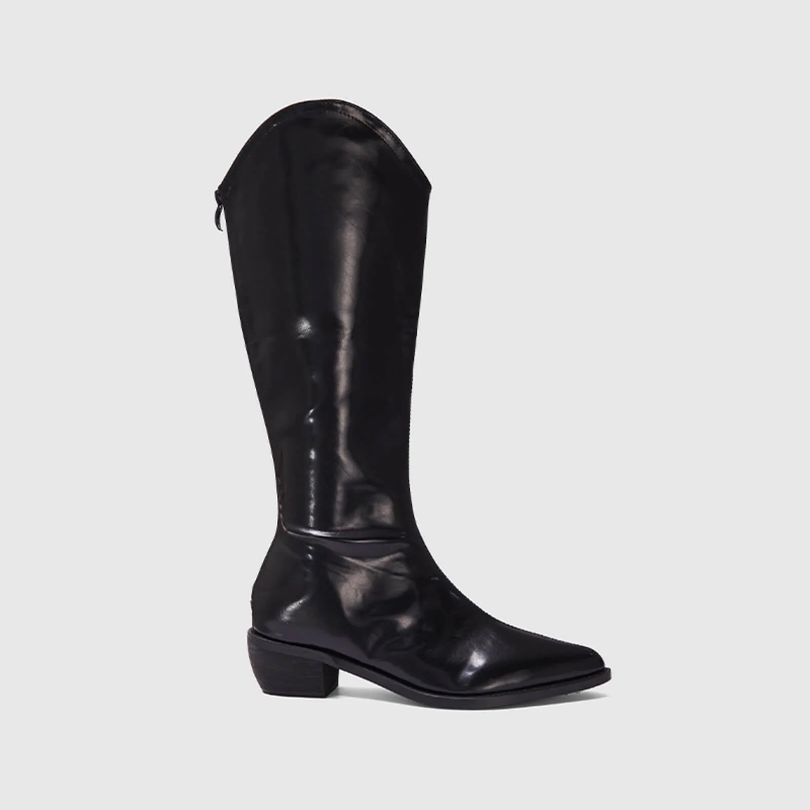Pull On Cutout Chunky Heel Knee High Boots - Image 7