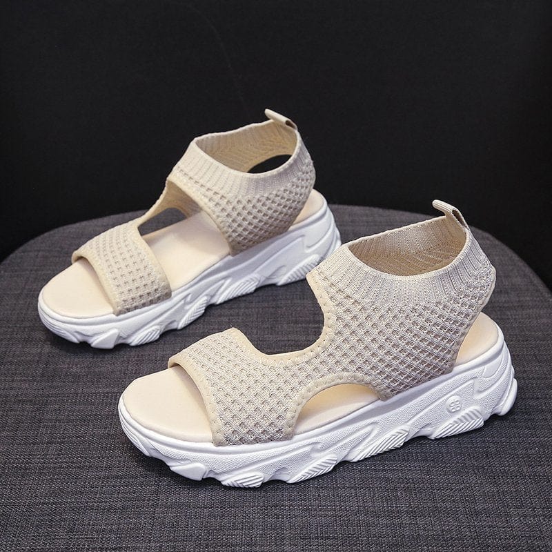 Knit Sports Platform Sandals - Image 8