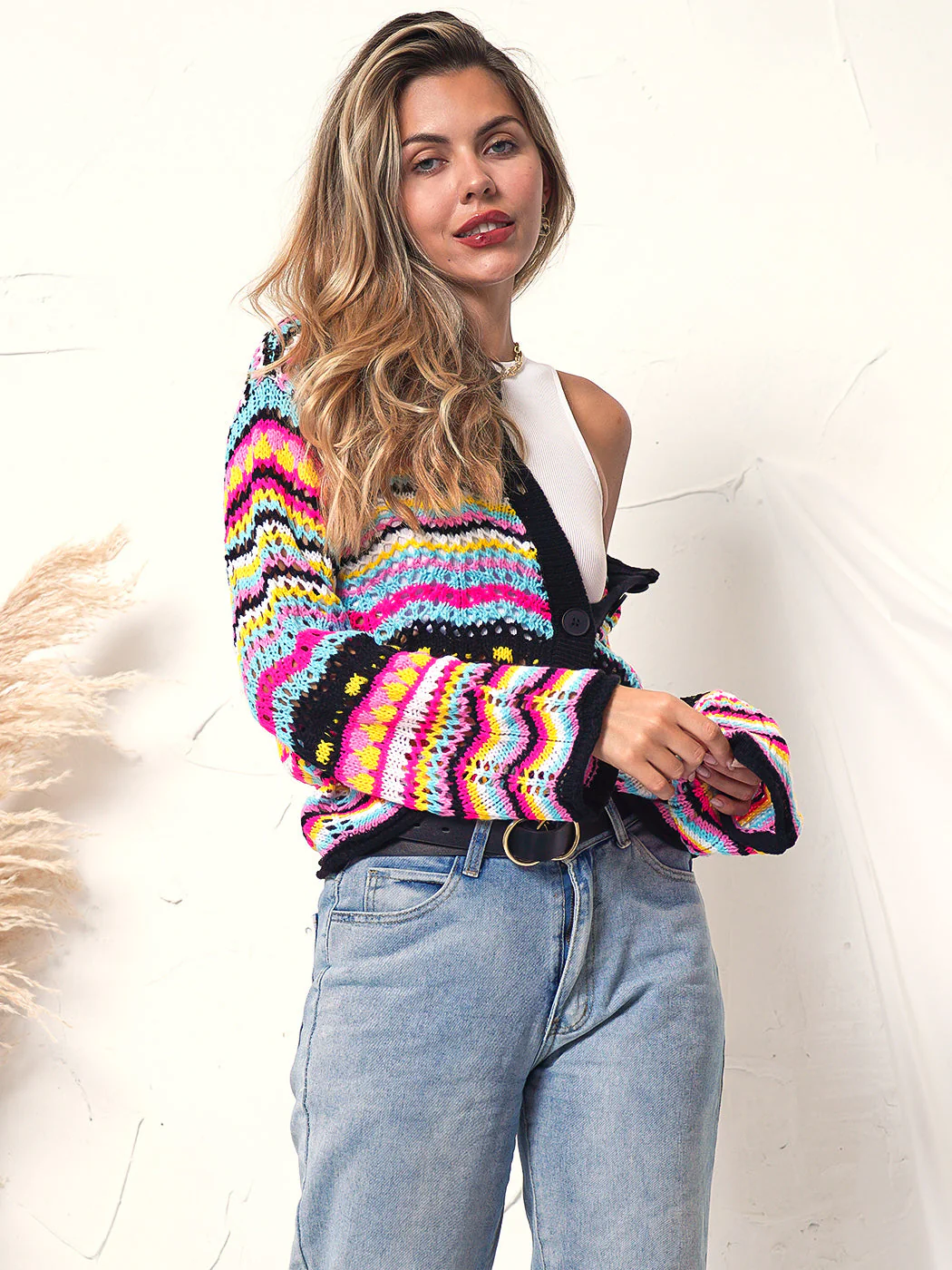 Knitted Boho Cardigan Sweater - Image 12