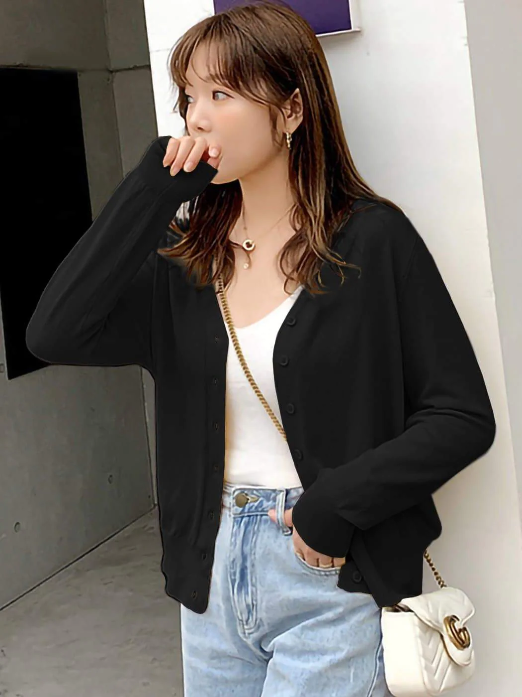Knitted Cardigan Loose Casual Button Blouse - Image 11