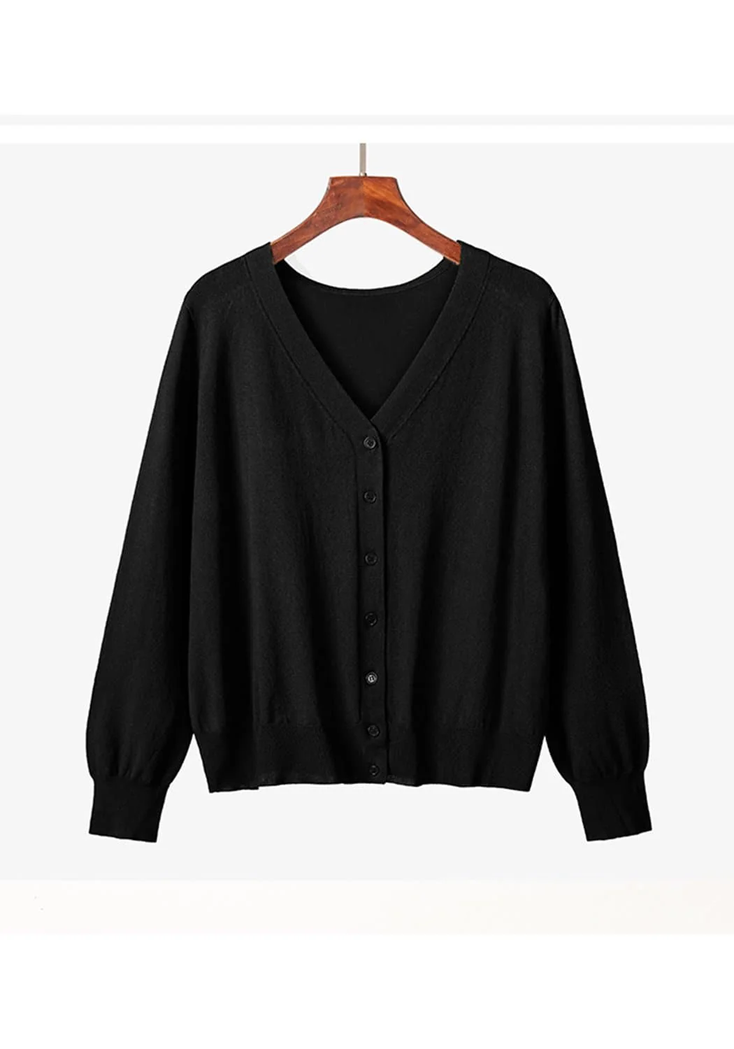 Knitted Cardigan Loose Casual Button Blouse - Image 12