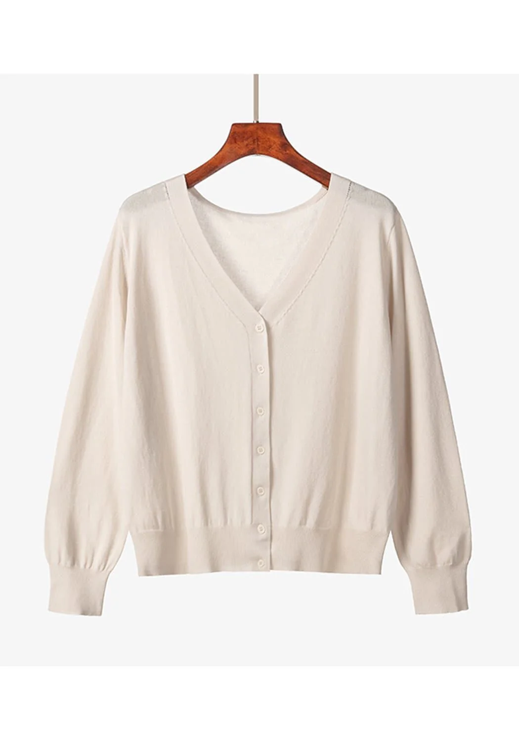 Knitted Cardigan Loose Casual Button Blouse - Image 2