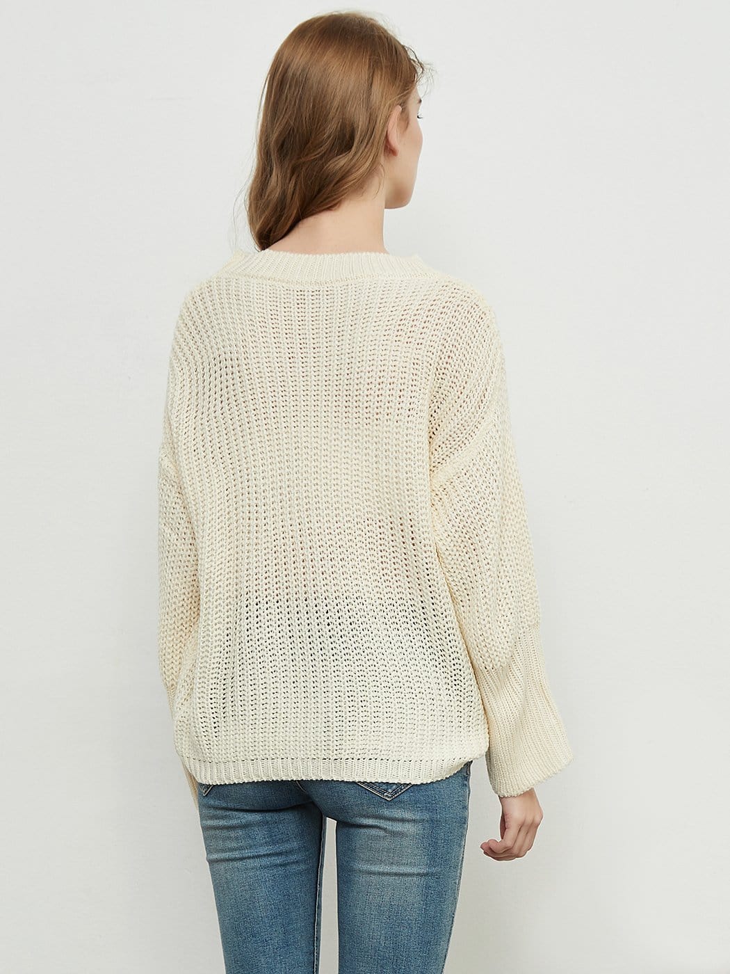 Knitted Turtleneck Sweater With Batwing Sleeves - Image 11