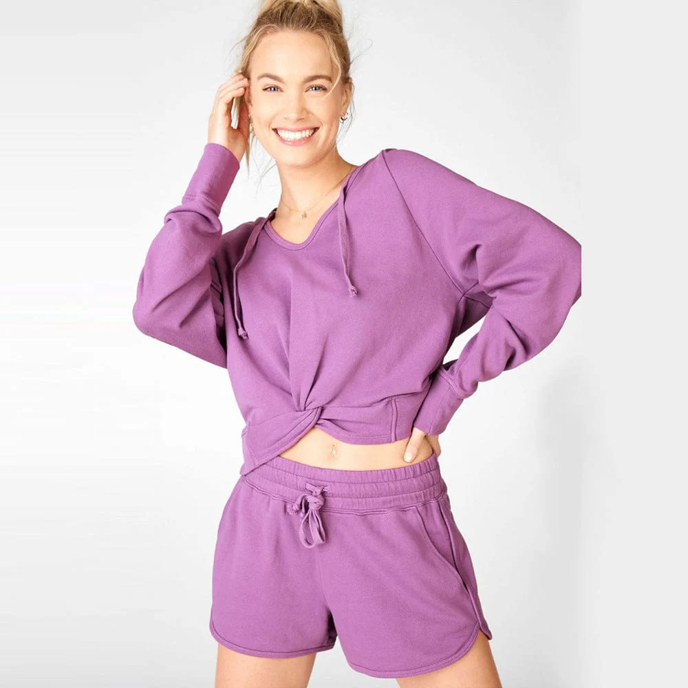 Knot Twist Front Cropped Hoodie - Image 5