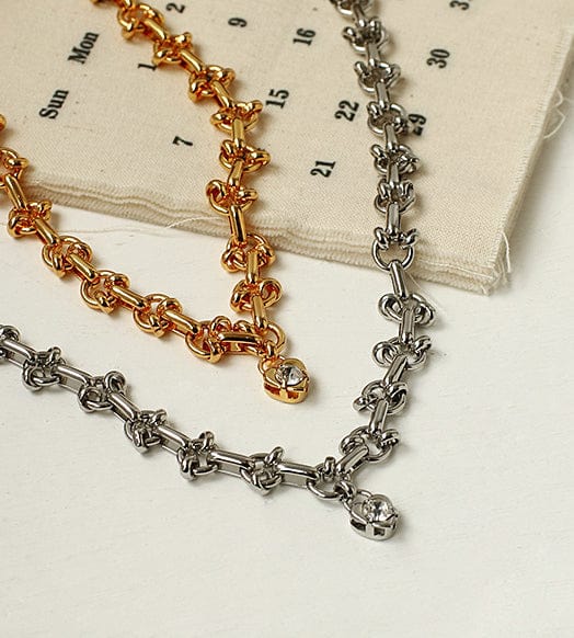 Knotted Chain Heart Locket Necklace & Bracelet Variety - Image 3