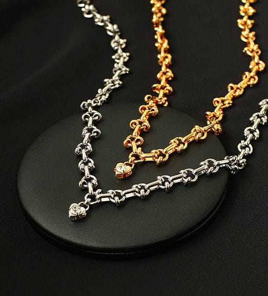 Knotted Chain Heart Locket Necklace & Bracelet Variety - Image 4